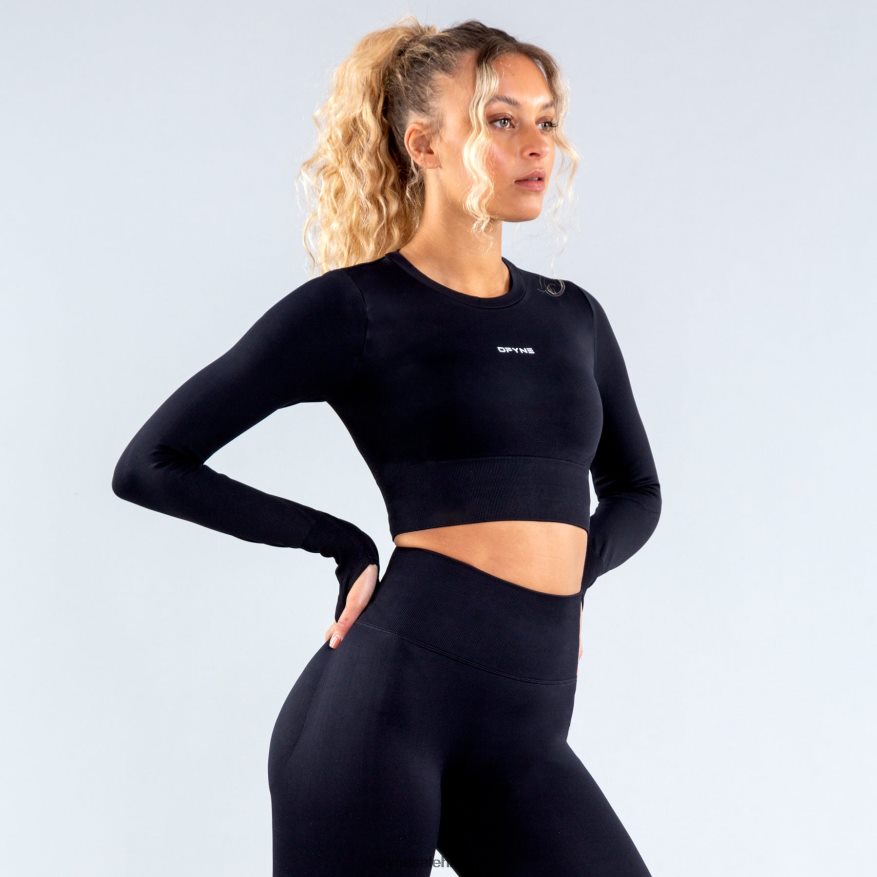 odjeća Dfyne dinamičan skraćeni top crno 66402497