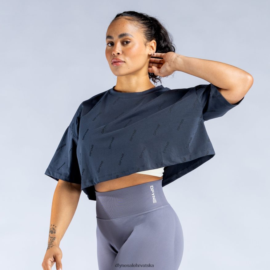 odjeća Dfyne oživite crop top s potpisom škriljasto siva 66402452