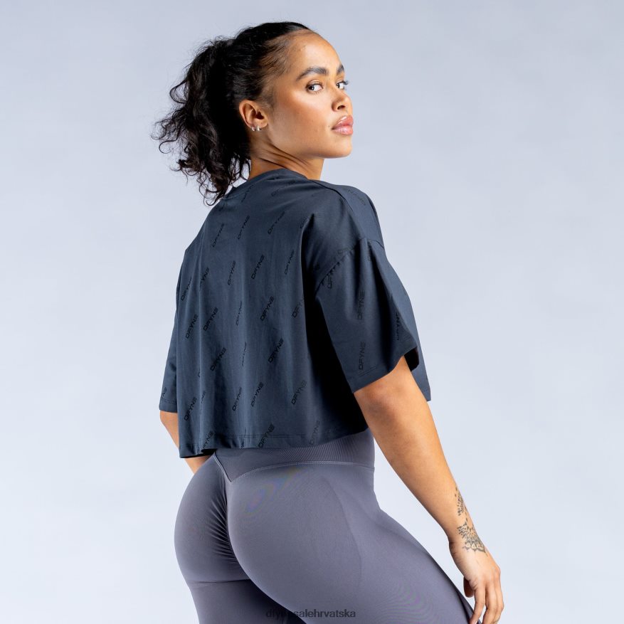odjeća Dfyne oživite crop top s potpisom škriljasto siva 66402452