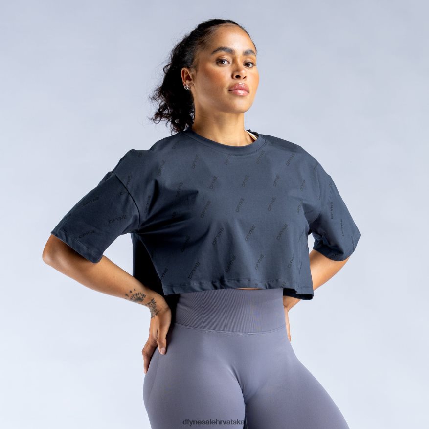 odjeća Dfyne oživite crop top s potpisom škriljasto siva 66402452