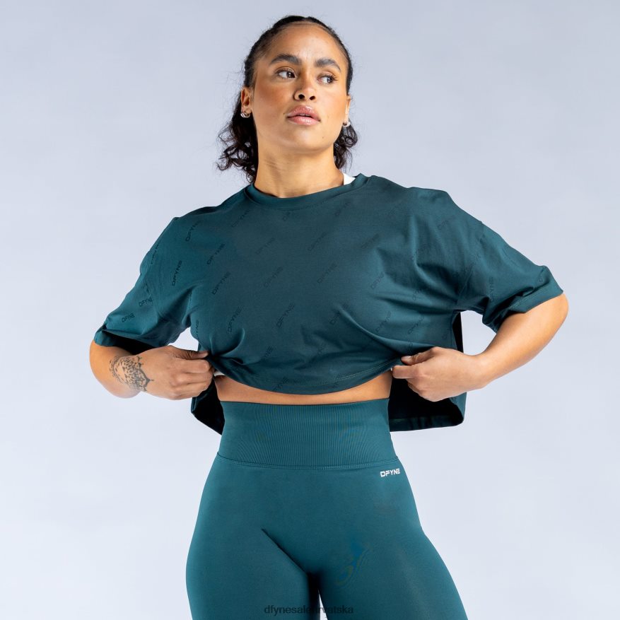 odjeća Dfyne oživite crop top s potpisom tamnozelene 66402453
