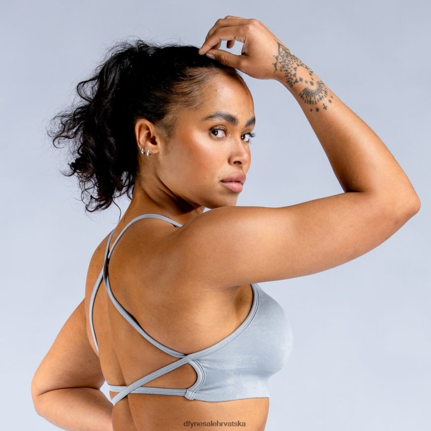 vrhovi Dfyne dinamičan sportski grudnjak bez leđa svijetlo kameno siva 664024158