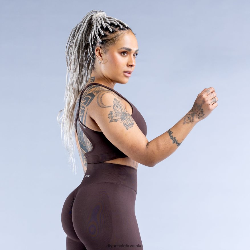 vrhovi Dfyne dinamičan sportski grudnjak čokoladno smeđa 66402443