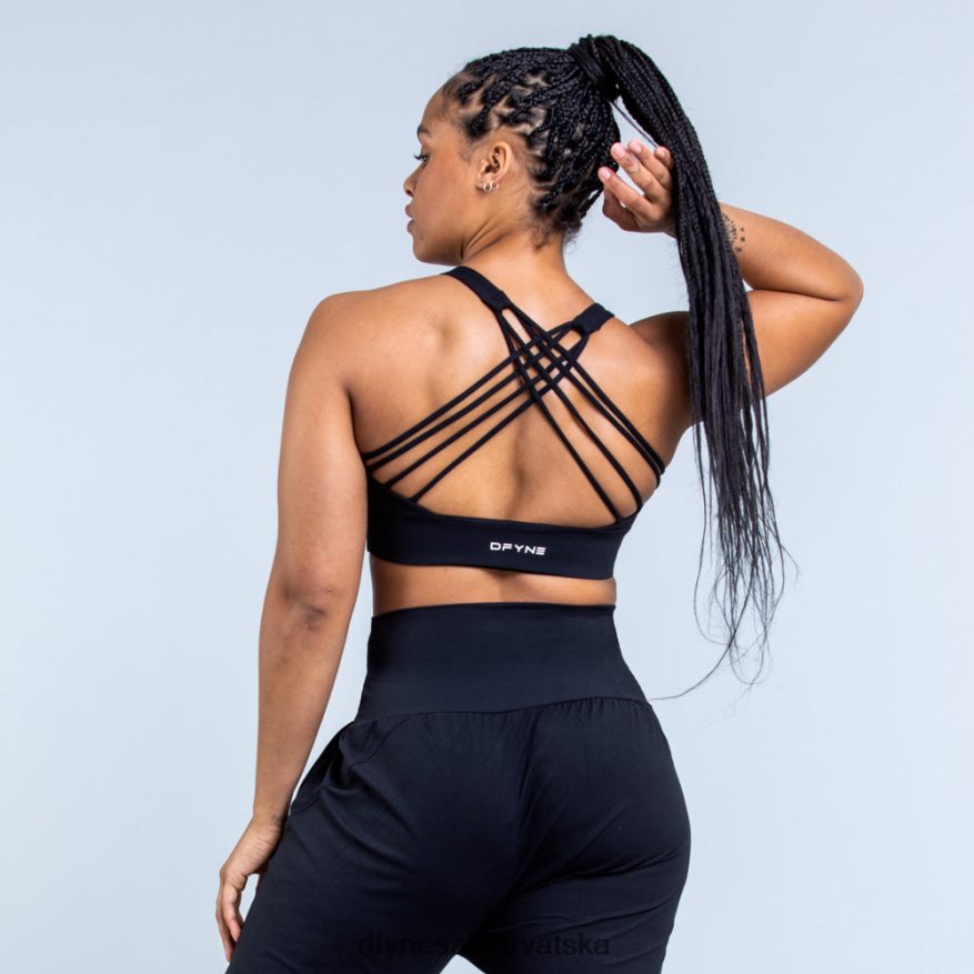 vrhovi Dfyne podrijetlo sportski grudnjak srednje podrške mat crna 664024117