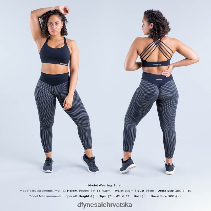 vrhovi Dfyne podrijetlo sportski grudnjak srednje podrške mat crna 664024117