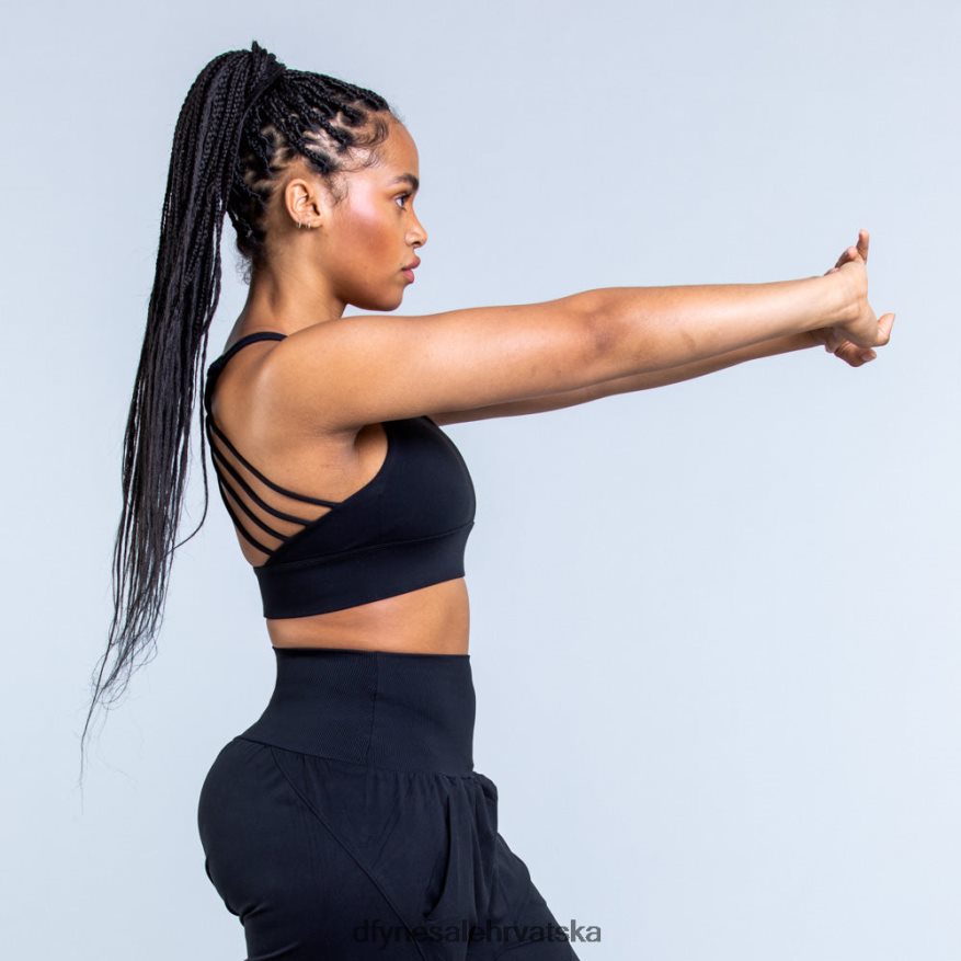 vrhovi Dfyne podrijetlo sportski grudnjak srednje podrške mat crna 664024117