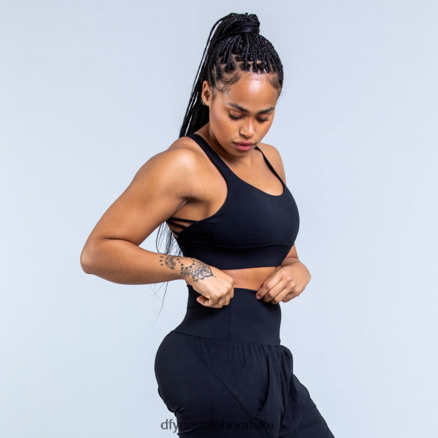 vrhovi Dfyne podrijetlo sportski grudnjak srednje podrške mat crna 664024117