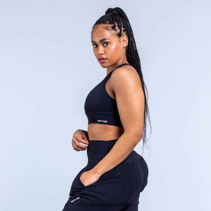 vrhovi Dfyne podrijetlo sportski grudnjak srednje podrške mat crna 664024117