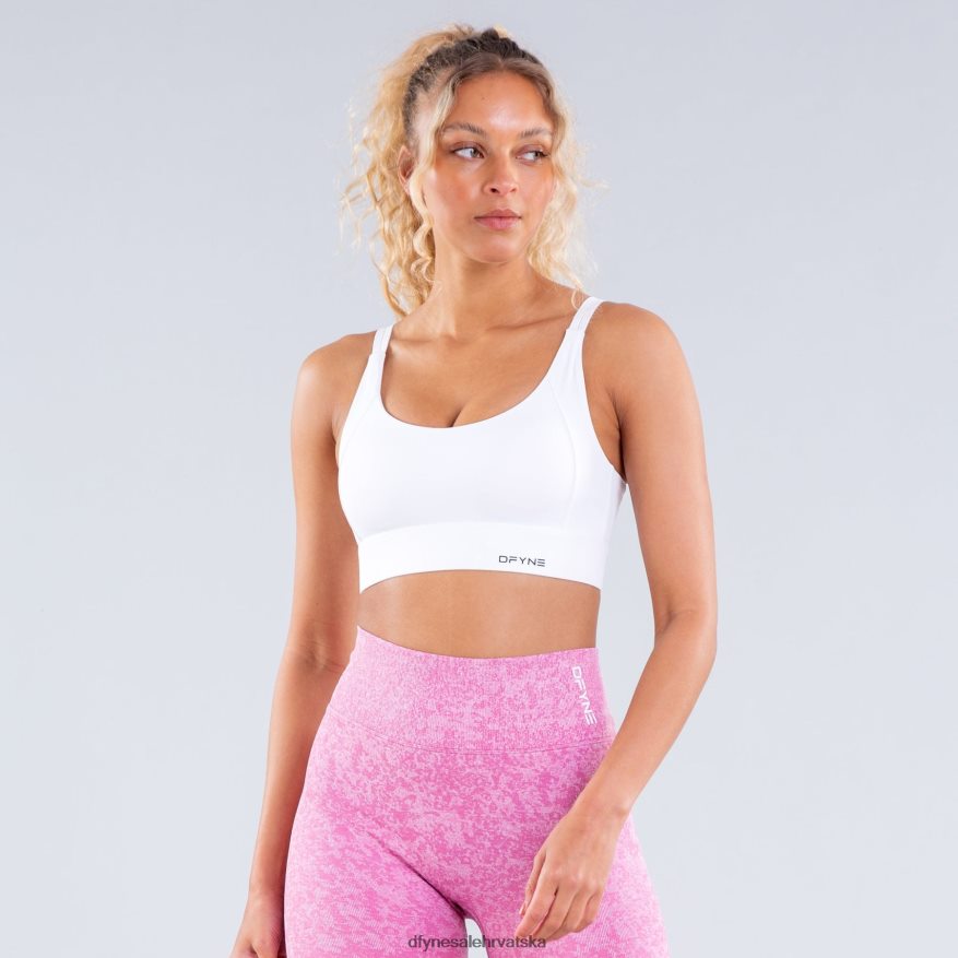 vrhovi Dfyne podrijetlo sportski grudnjak visoke potpore mat bijela 66402472