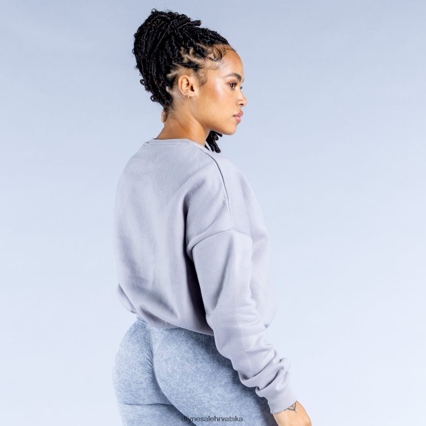 vrhovi Dfyne luksuzni revive crop pulover 2 kameno siva 66402434