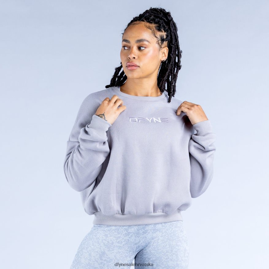 vrhovi Dfyne luksuzni revive crop pulover 2 kameno siva 66402434
