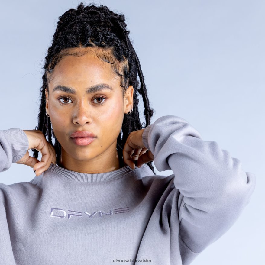 vrhovi Dfyne luksuzni revive crop pulover 2 kameno siva 66402434